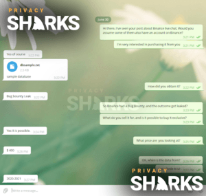binance hacker conversation