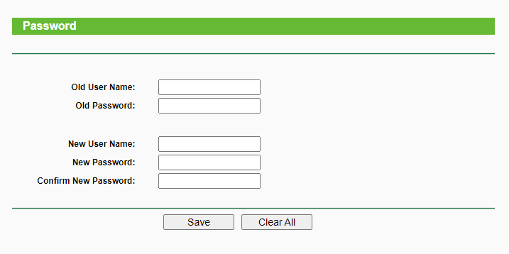 change router credentials