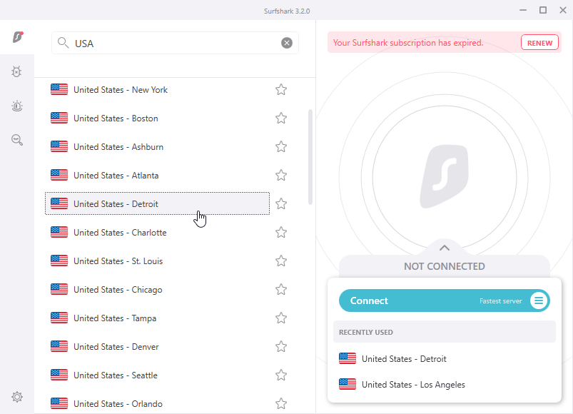 surfshark offers detroit ip