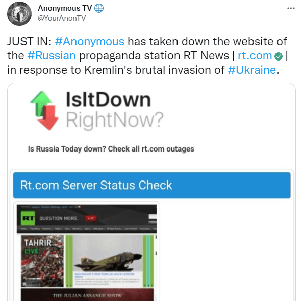 RT anonymous hack