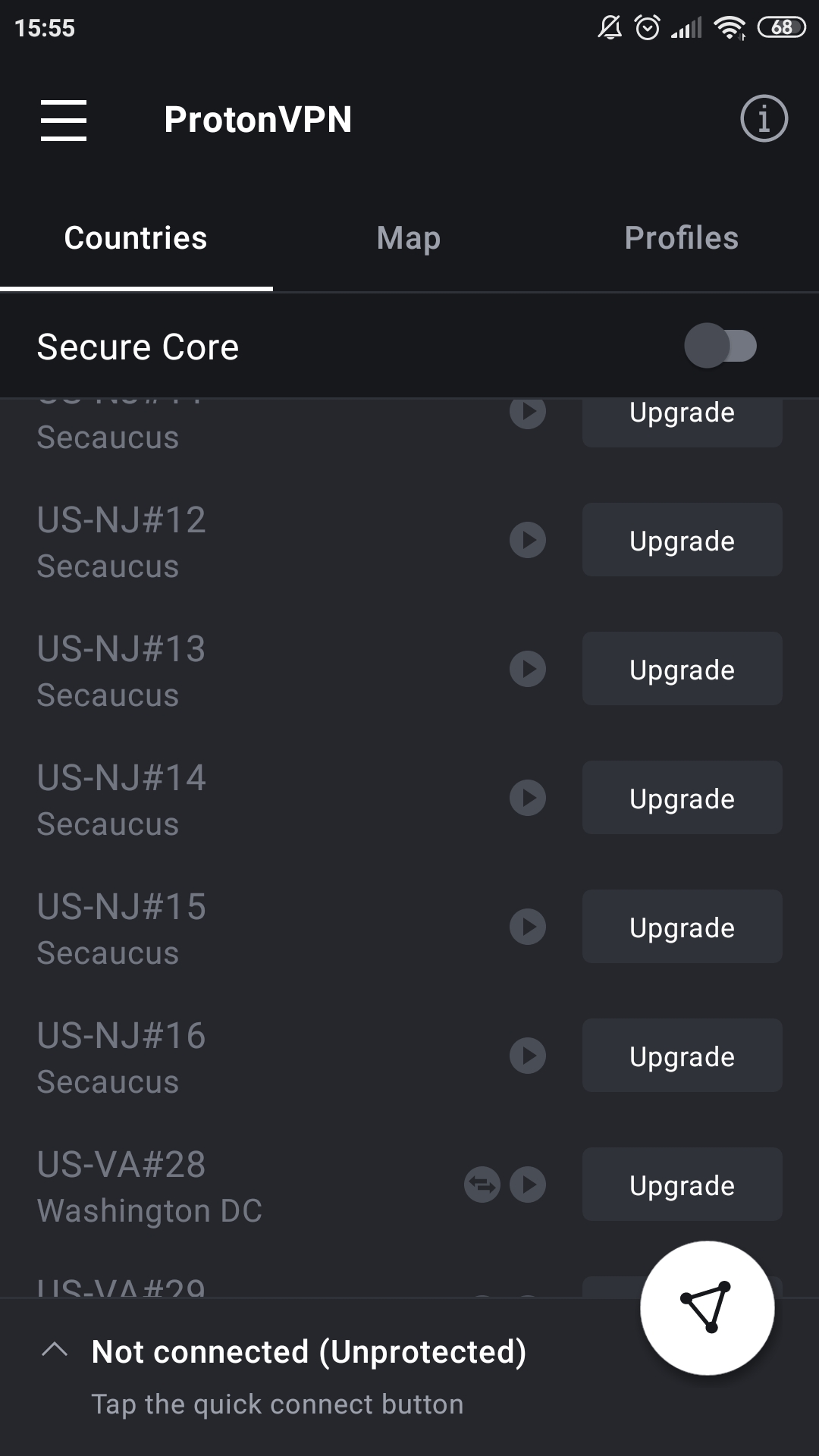 NJ server connect