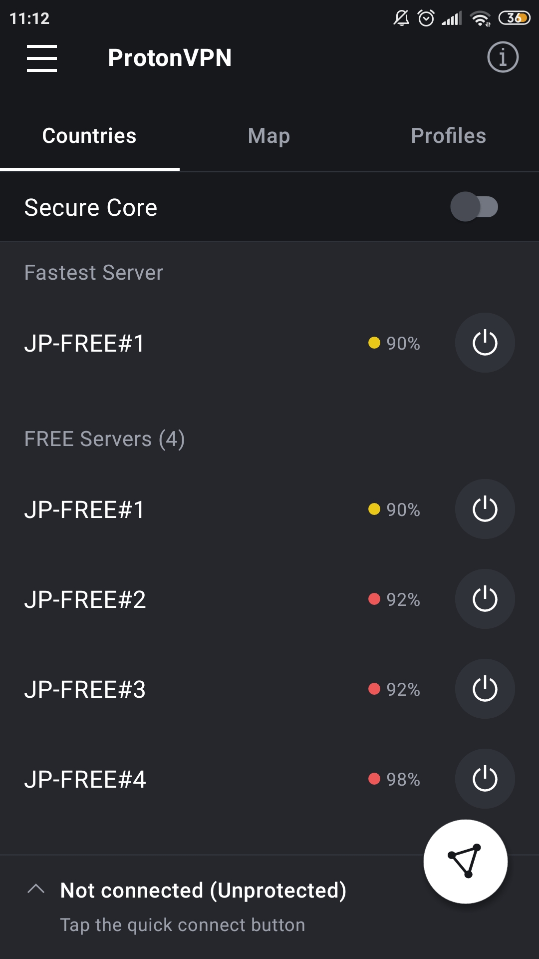 low server loads