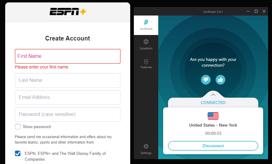 create an espn account