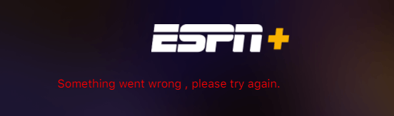 ESPN error message