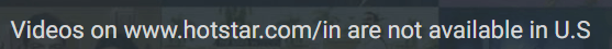 hotstar not available