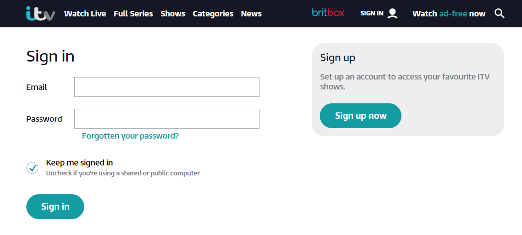 itv hub account