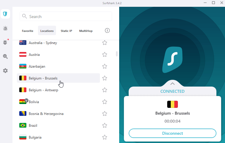European server Belgium VPN