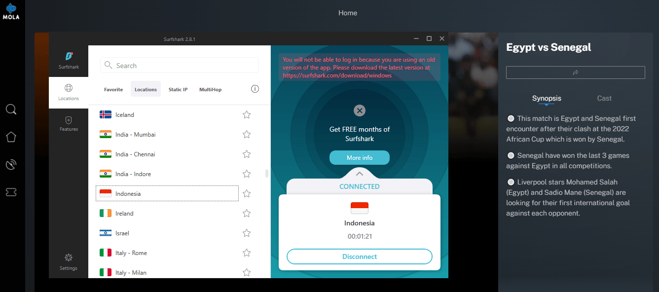 Mola Indonesia VPN