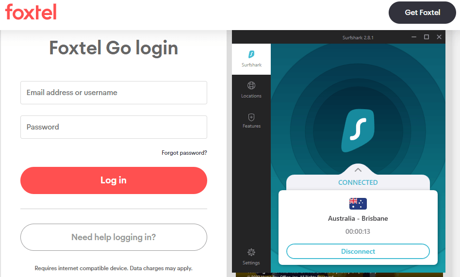 Foxtel Go Login with VPN