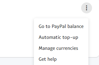 manage currencies paypal