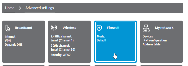 advanced settings router